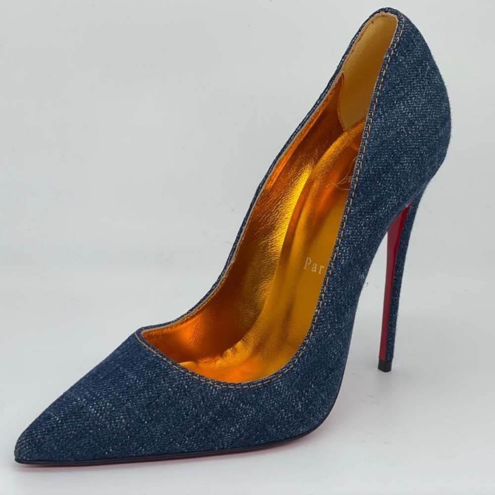 Christian Louboutin So Kate Miss Denim 120 Heels - Picture 5 of 14